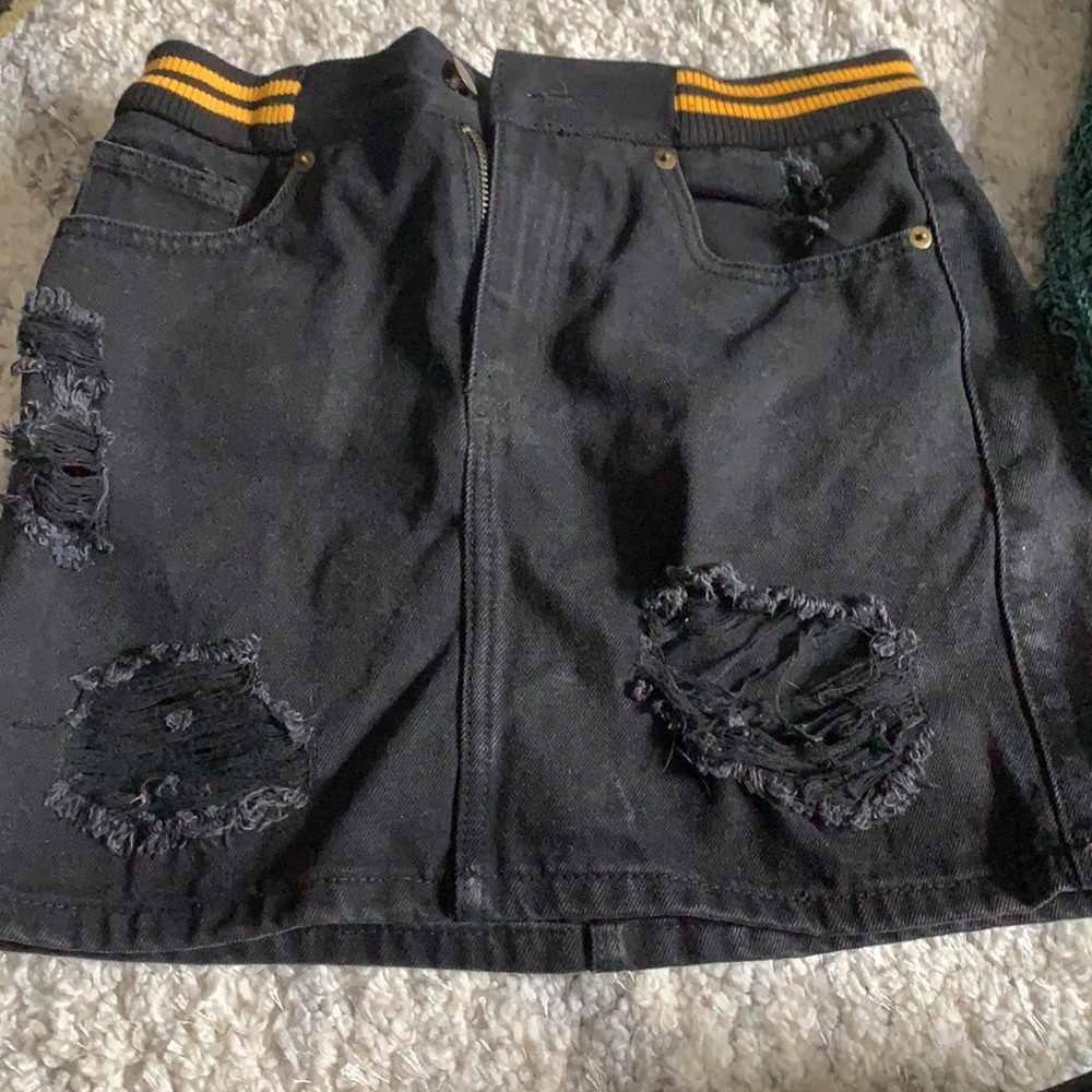 Caren Forbes jean skirt